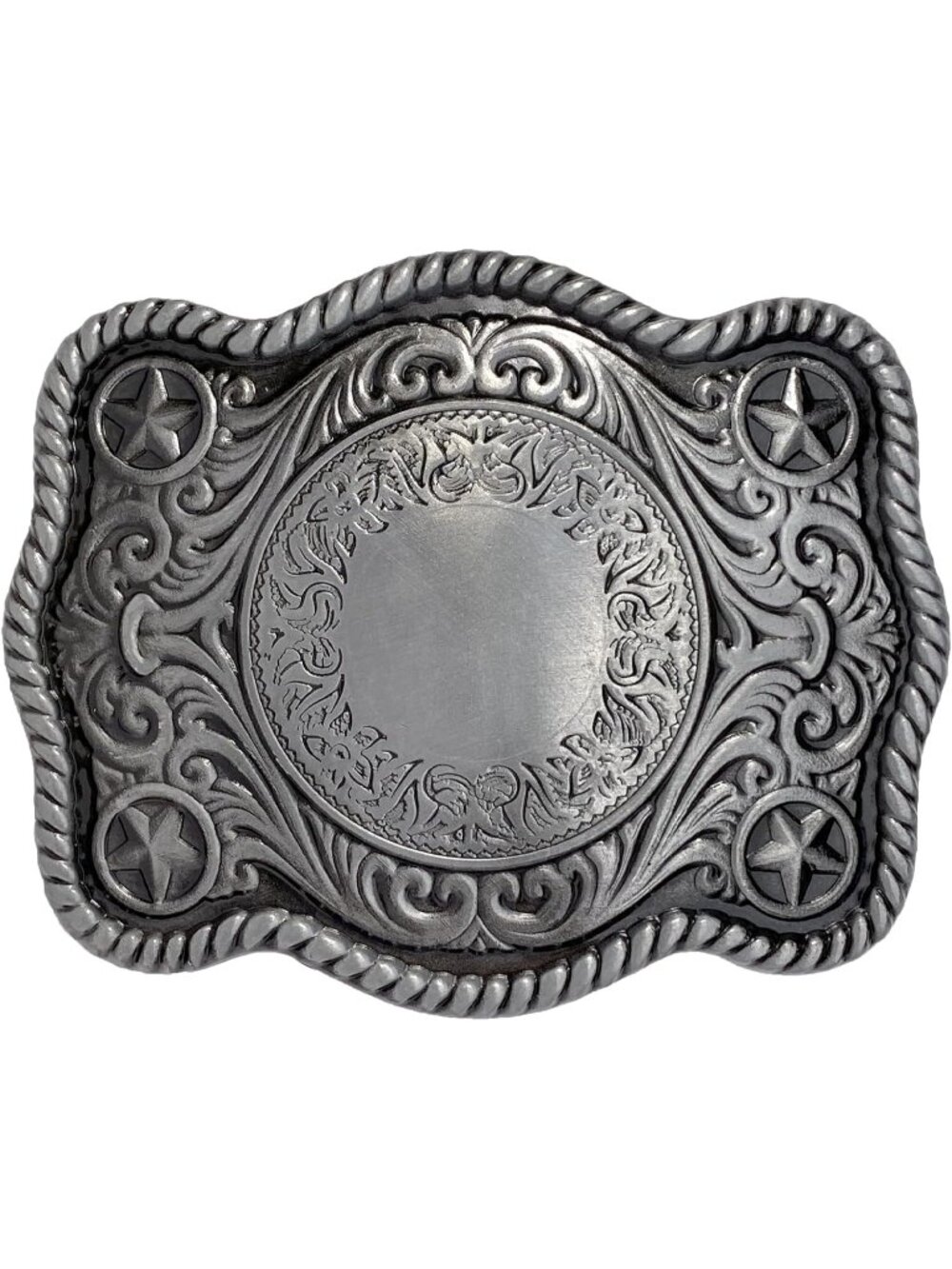 Unisex 4 Floral Vintage Longhorn Bull Texas Cowboy Belt Buckle